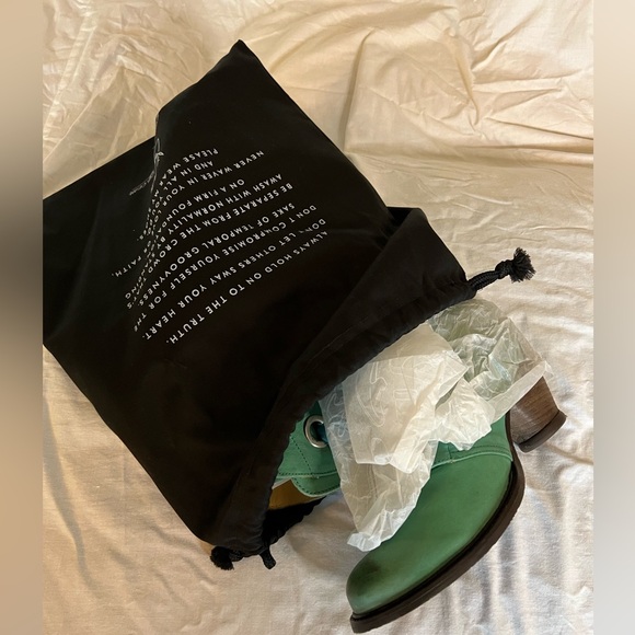 Fluevog East End Gladstone Mid-Calf Laceup Heeled Leather Boots Like New - Picture 12 of 16